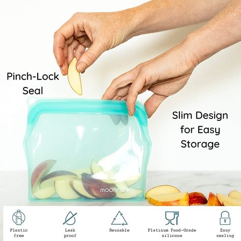 Moonmoon Reusable Silicone Food Bags | Leakproof Fridge & Freezer Storage | Resealable Pouches for Sandwiches, Snacks, Soup & Zero Waste Shopping (Set of 3). Plastic Free. : Amazon.co.uk: Home & Kitchen Perfect Sandwich, Natural Room Spray, Natural Mouthwash, Natural Face Cream, Natural Beard Oil, Natural Face Cleanser, Natural Hair Accessories, Freezer Storage, Coconut Oil Pulling