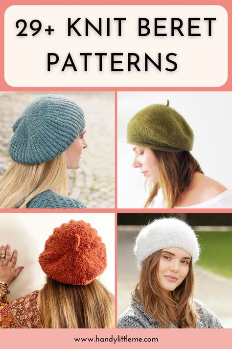 29+ Knit Beret Patterns. Choose a free knitting pattern for a beret or tam from this list and start your next project! Knit berets are versatile, often using wool or acrylic yarns for warmth, and they can be customized in different sizes and colors to suit individual tastes. Check out the caps, berets, and tams to make. Sarah Maker, Knit Hat Patterns, Loom Knitting Patterns Hat, Knit Hat Pattern Easy, Cable Knit Hat Pattern, Unique Beanies, Easy Knit Hat, Loom Knit Hat, Child Hat