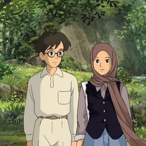 Cute Cartoon Pfp, Ghibli Girl, Ghibli Icons, Studio Ghibli Characters, Ghibli Artwork, Anime Muslim, Studio Ghibli Movies, Studio Ghibli Art, Ghibli Movies