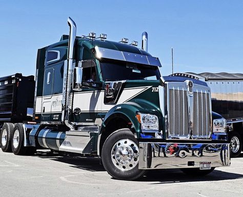 Kenworth W990 W990 Kenworth, Truck Paint Jobs, Full Windsor Knot, Truck Drawings, Kenworth T800, Land Clearing, Kenworth W900, Model Truck Kits, Peterbilt 389