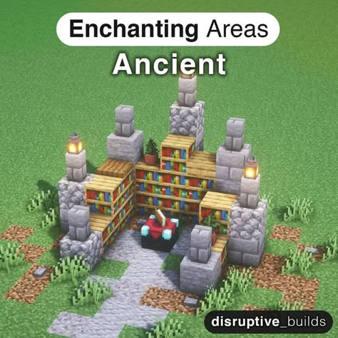 Author : https://www.instagram.com/p/COHu8FdL-v6/?hl=en Outside Enchanting Area Minecraft, Enchanting Area Minecraft Design, Minecraft Enchanting Area Ideas, Minecraft Crafting Area, Enchanting Area Minecraft, Minecraft Enchanting Area, Enchanting Minecraft, Minecraft Structures, Bangunan Minecraft