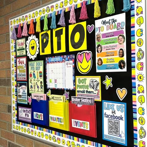 Parent Council Bulletin Boards, Pta Back To School Bulletin Boards, Ptsa Bulletin Board Ideas, Pto Table Display, Join The Pta Poster, Pto Board Ideas, Back To School Pto Table, Pto Trifold Board, Pto Display Boards