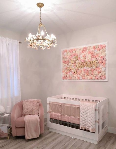 Mom Time, Girly Nursery, Elegant Nursery, Baby Nursery Inspiration, Baby Room Themes, Nursery Room Design, Girl Nursery Room