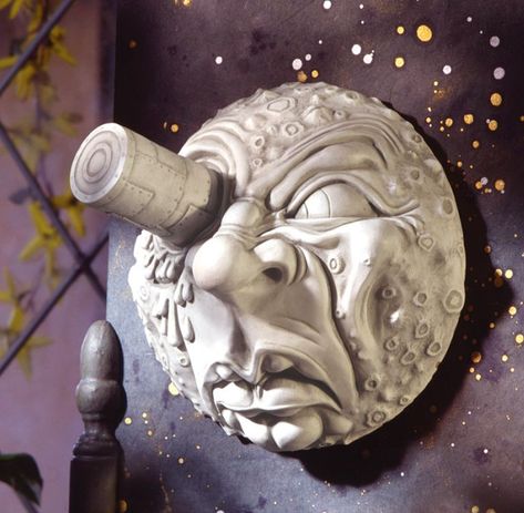 LA LUNA A Trip To The Moon, George Melies, Moon Decor, Antique Stone, Moon Wall, Design Toscano, Wall Sculpture, Moon Art, French Artists