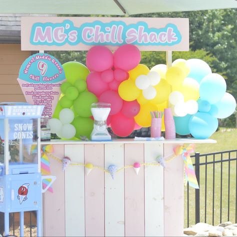 Snow Cone Birthday Party, Snowcone Stand Ideas, Snowcone Machine, Snow Cone Party, Snowcone Stand, Snowball Stand, Snow Cone Stand, Teenage Birthday Party, Teenage Birthday