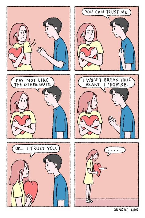 Comic Story Ideas, Trust Drawing, Love Story Comic, Men I Trust, Sundae Kids, Comics Ideas, Relationship Comics, Cute Couple Comics, Couples Comics