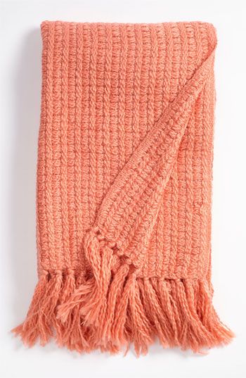 Nordstrom at Home Grid Knit Throw available at #Nordstrom Color Melon, Coral Decor, Live Coral, Living Coral, Knit Throw, Coral Peach, Knitted Throws, Color Of The Year, My New Room