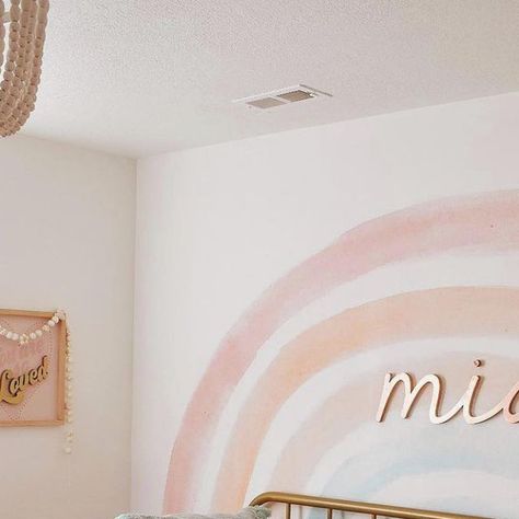 Project Junior on Instagram: "What's your rainbow style? Classic ROYGBIV, muted boho, or pretty pastels like this one here? 🌈 Tell us below and TAP to shop!  📸: @demi.Wallace   #rainbowwall #rainbowdecor #rainbowbedroom #rainbowroom #rainbowbedroomdecor #girlsbedroom #girlsbedroomdecor #girlbedroom #girlbedroomdecor #projectjunior #pastelrainbow #mutedrainbows" Pastel Rainbow Girls Room, Rainbow Girls Bedroom, Pastel Rainbow Room, Rainbow Decor Bedroom, Girls Rainbow Bedroom, Girls Boho Bedroom, Rainbow Girls Room, Rainbow Bedroom, Rainbow Style