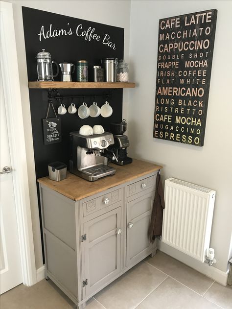 Coffee corner Coffee Unit Design, Coffee Unit Kitchen, Corner Unit Coffee Bar, Coffee Corner Ideas Small Spaces Modern, Coffe Corners In Kitchen, Mini Bar Ideas Small Spaces Corner, Coffee Corner In Kitchen, Modern Coffee Corner, Coffe Corners Ideas