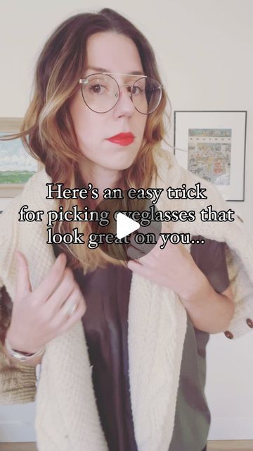 Cringey Millennial on Instagram: "One of the best accessories for transforming your style is a great pair of eyeglasses! 🤓 Whether you’ve worn them for years and can’t drive without them, or you’ve got 20/20 vision but love wearing blue lights, you’ve probably put a lot of thought into how to choose a pair that will look great on you.

It can be overwhelming to think about — you want to make sure they suit your face shape and coloring, are versatile enough to wear for lots of different occasions, and reflect your personality. 

After years of trial and error, and now as the owner of a large collection of frames I love, this is my best tip:

Instead of buying RX frames, buy the non-RX sunglass version of the frames you’re thinking about and test them out by wearing them as sunglasses for a Best Glasses Shape For Oval Face, Glasses For Close Set Eyes, Glasses For Triangle Face Shape, Best Glasses For Round Face, Trendy Glasses For Women, Makeup Glasses, Glasses For Round Faces, Glasses Look, Glasses For Face Shape