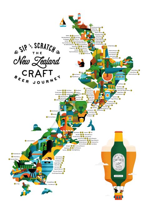 Put this map on the wall to show off how many (different) beers you’ve drunk. Beer Map, New Zealand Map, Greek Crafts, Map Of New Zealand, Map Wall Mural, New Zealand Travel Guide, Map Posters, Good Beer, Beer Poster