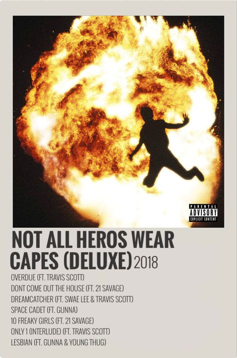 Heroes And Villains Album Poster, Future Wall, Minimalist Polaroid Poster, Polaroid Album, Song Posters, Album Wall, Not All Heroes Wear Capes, Rap Album Covers, Minimalist Music