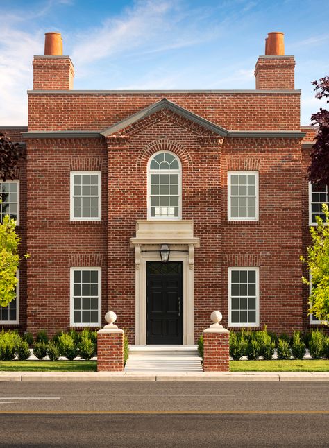 Winchester — Joshua Caldwell Colonial House Exteriors, British House, Home Styles Exterior, Commercial And Office Architecture, Classical House, British Architecture, Classic House Design, Georgian Architecture, Townhouse Designs