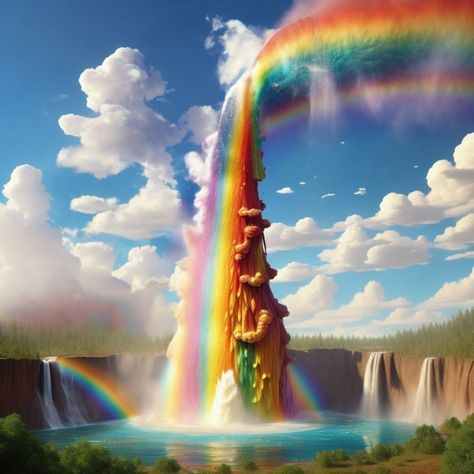 Rainbow falls Rainbow Water, Rainbow Falls, Water Falls, Rainbow Wallpaper, Beautiful Places In The World, Most Beautiful Places, Natural Wonders, Beautiful Nature, Monument