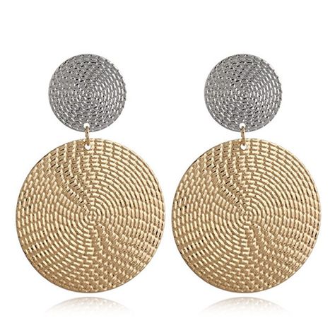 Boho Large Double Circles Round Dangle Drop Earrings Geometric Statement Handmade Exaggerate Earring for Women Girls Fashion Jewelry Gifts Metallic Earrings, Character Pattern, Earring Stud, Earrings Geometric, Earring For Women, Comfortable Bras, Woven Design, Earring Patterns, Metal Earrings