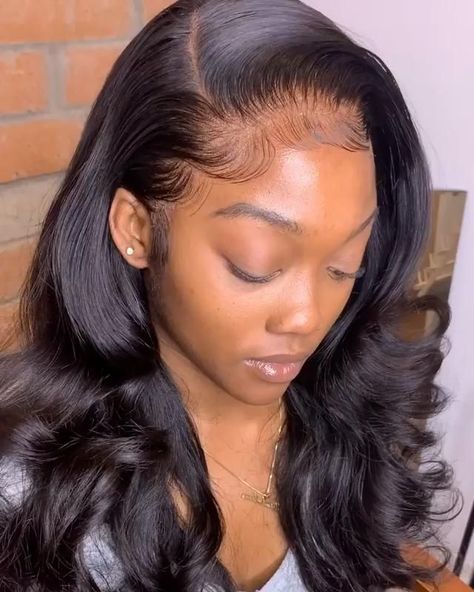 Black Bridesmaids Hairstyles, Wedding Hairstyles For Girls, Black Wedding Hairstyles, Tapered Natural Hair, Waves Hair, Loose Waves Hair, Chic Hairstyles, Wedding Hairstyles Updo, Frontal Wig