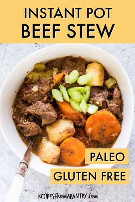 This warming, hearty and easy Instant Pot Beef Stew is quick and easy to whip up. #instantpotbeefstew #beefstew #instantpotstew #easyinstantpotrecipes #instantpotbeefstewrecipe #easyinstantpotbeefstew #glutenfreeinstantpotbeefstew #healthyinstantpotbeefstew #instantpotbeefstew #glutenfree #glutenfreerecipe #glutenfreebeefstew #glutenfreestew Healthy Instant Pot Soup, Easy Instant Pot Soup, Soup Recipes Low Carb, Pressure Cooker Beef Stew, Instant Pot Beef Stew Recipe, Instant Pot Stew, Beef Cubes, Instant Pot Beef Stew, Gluten Free Instant Pot