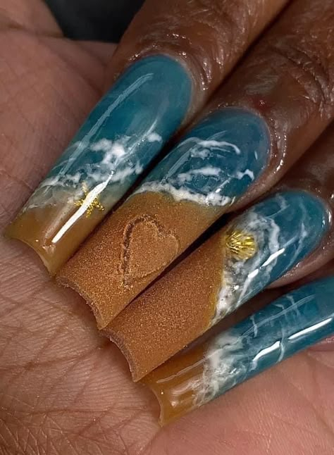 Rockabilly Nails, Sand Nails, Cruise Nails, Beach Nail Designs, Wedding Nail Art Design, Beach Inspo, Nail Art Wedding, Diy Nail Designs, Get Nails