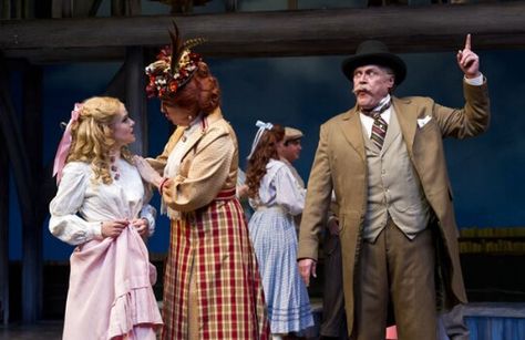 Zaneeta Shinn, Eulalie Mackechnie Shinn, and Mayor George Shinn in "The Music Man" Zaneeta Shinn, Music Man Costumes, Utah Shakespeare Festival, Cedar City Utah, Broadway Costumes, Shakespeare Festival, The Music Man, Cedar City, Musical Theater