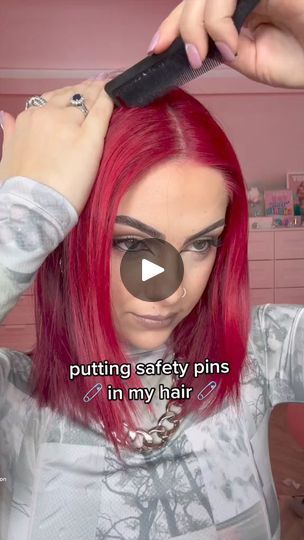 1M views · 12K reactions | cant stop putting safety pins in my hair 🧷 #hairstyles #safetypinshairstyle #90shairstyles #shorthairstyle #halfuphairstyle  #477 | Sophie Hannah | Rema · Calm Down Safety Pin Hairstyles, Pin Hairstyles, 90’s Hairstyles, Safety Pins, Half Up Hair, Calm Down, Safety Pin, My Hair, Short Hair Styles