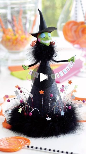 Stephen Brown on Instagram: "Oh So Wicked…And Wonderful! ✨Decorate Your House Or Your Head With A Fun Handmade Party Hat!✨🎃✨  . . . #Glitterville #Halloween #PartyHat #Party #HalloweenCraft #HalloweenDecor #Halloweendecorations #Wicked #Green #Witch #GoodWitch" Glitterville Halloween, October 21, Green Witch, Party Hat, Party Hats, Halloween Crafts, Your Head, Halloween Decorations, Wicked