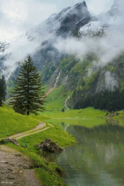 Rain in the Mountains World Most Beautiful Place, Image Nature, Trip Planner, Places In The World, Beautiful Places Nature, Nature Gif, Natural Scenery, Beautiful Nature Wallpaper, Beautiful Places In The World