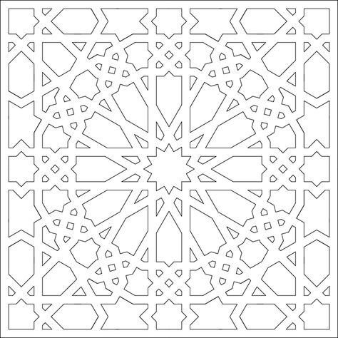 Como Fazer Short, Islamic Design Pattern, Motif Arabesque, Geometric Pattern Art, Islamic Patterns, Arabic Pattern, Geometric Drawing, Islamic Art Pattern, Geometry Art