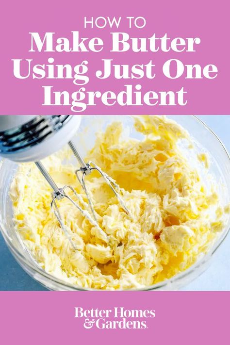 Butter From Heavy Cream, Homemade Heavy Cream, Make Butter At Home, Heavy Cream Recipes, Stand Mixer Recipes, Homemade Honey Butter, Butter Recipes Homemade, Diy Butter, Make Garlic Butter