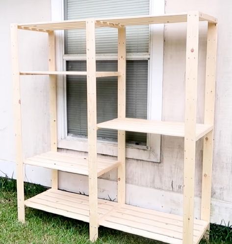 How to Turn an IKEA Bookcase Into a Catio – Your Projects@OBN Catio Plans, Catio Ideas, Diy Cat Enclosure, Katt Diy, Ideas For Cats, Katt Grejer, Kat Diy, Ikea Bookcase, Cat Patio