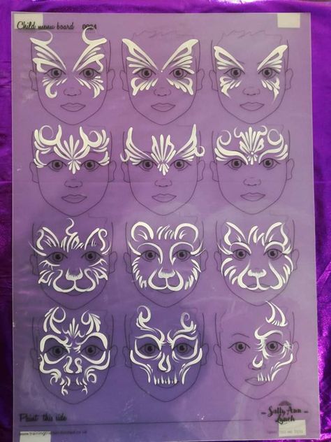 Pixie Face Paint, Free Face Painting Templates, Beginning Face Painting, Face Painting Prices, Face Painting Set Up Ideas, Face Painting Sign, Face Painting Designs Creative, Halloween Backgrounds Wallpapers, How To Face Paint