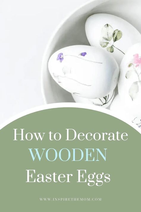 How to Decorate Wooden Easter Eggs - Painted Wooden Easter Eggs, Wooden Eggs Crafts, Wood Easter Eggs, Wooden Easter Eggs, Easter Egg Art, Wood Eggs, Easter Egg Designs, Easter Egg Crafts, Egg Crafts