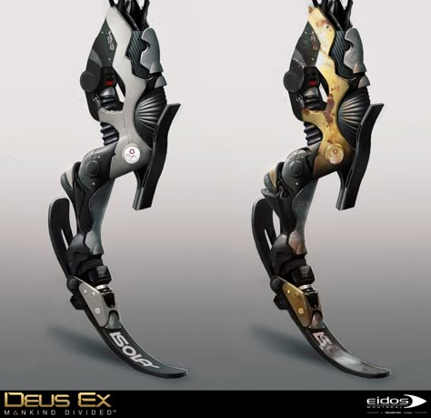 ArtStation - Deus Ex Mankind Divided - Aug Leg, Bruno Gauthier Leblanc Deus Ex Mankind Divided, Leg Art, Cyborgs Art, Robot Concept, Prosthetic Leg, Arte Robot, Arte Cyberpunk, Cyberpunk Character, Robot Design