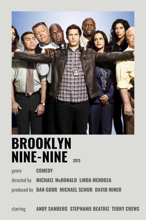 Sitcoms To Watch, Nine Movie, Most Paused Movie Scenes, Iconic Movie Posters, Movie Card, Series Poster, Film Posters Minimalist, Brooklyn 99, Polaroid Poster