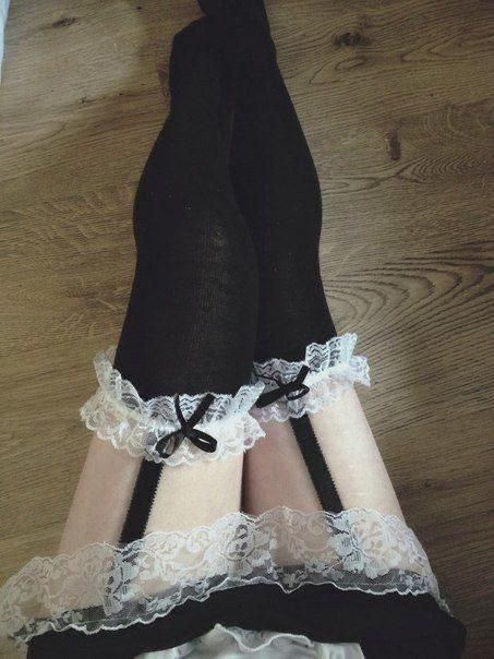 Stockings Aesthetic, White Stockings, Dark Coquette, Mia 3, Thigh High Socks, Garters, Dream Clothes, Thigh Highs, Pretty Outfits