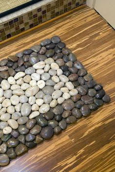 River Rocks, Glue, Tile