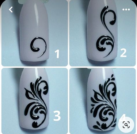 Nail Line Designs, Swirl Nail Art, Line Nail Art, Nail Drawing, Nail Art Techniques, Trendy Nail Art Designs, Lines On Nails, Nail Art Designs Diy, Nail Art Designs Videos