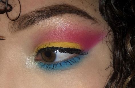 Pan Pride Makeup, Pan Pride, Pride Makeup, A Place, Yellow, Makeup, Pink, Blue, Make Up