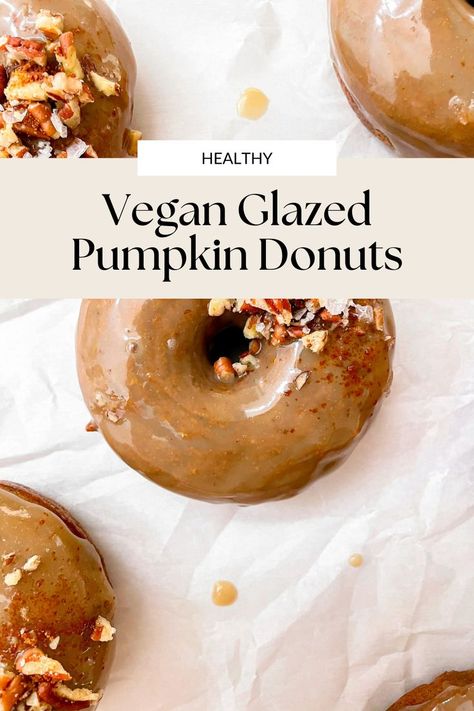 pumpkin donuts on white parchment paper Vegan Pumpkin Donut Recipe, Vegan Pumpkin Donuts Baked, Vegan Donuts Baked, Homemade Pumpkin Spice Mix, Baking Pastries, Vegan Donut Recipe, Pumpkin Donuts Recipe, Pumpkin Donut, Pumpkin Doughnut