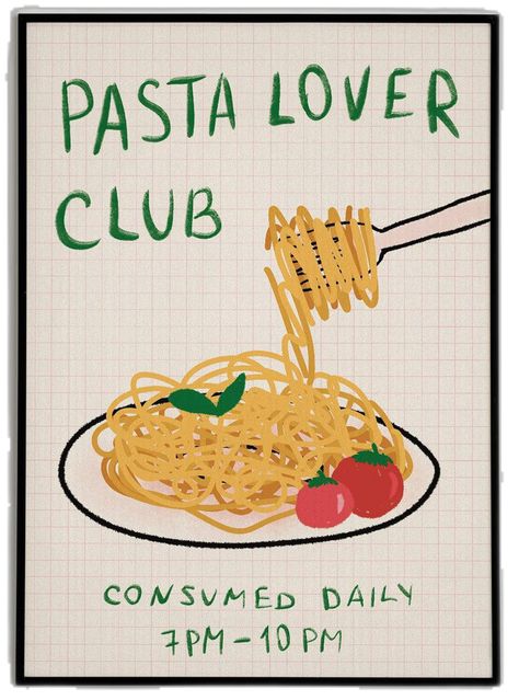 Pasta Wallpaper Aesthetic, Pasta Graphic Design, Pasta Catering, Spaghetti Illustration, Pasta Drawing, Pasta Wallpaper, Pasta Illustration, Pasta Design, Pasta Poster