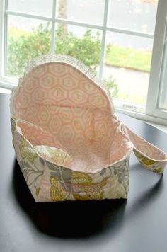 Nothing Fancy: Baby Doll Bassinet TUTORIAL Doll Bassinet, Baby Doll Carrier, Baby Doll Bed, Куклы American Girl, Doll Carrier, Baby Doll Pattern, Baby Doll Accessories, Doll Beds, Doll Bed