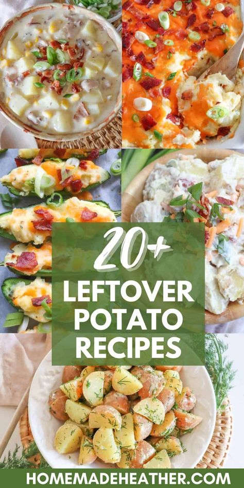 Leftover Salt Potato Recipes, Recipes With Leftover Baked Potatoes, Leftover Potato Salad Recipes, Leftover Hashbrown Recipes, Leftover Red Potato Recipes, Leftover Potatoes Ideas, How To Use Leftover Baked Potatoes, Leftover Baked Potato, Leftover Boiled Potatoes