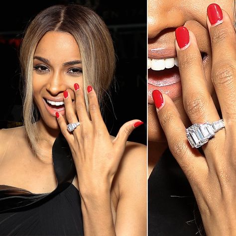 The Very Best Celebrity Engagement Rings Celebrity Engagement Rings Unique, Ciara Engagement Ring, Celebrity Engagement Ring, Celebrity Wedding Rings, Celebrity Rings, Engagement Ring Pictures, Cheap Engagement Rings, Cubic Zirconia Engagement Rings, Celebrity Engagement Rings