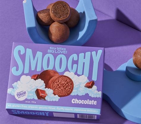 Egypt's Smoochy Wants to Be the Willy Wonka of Mochi | Dieline - Design, Branding & Packaging Inspiration Tiny Bites, Bakery Packaging Design, Ice Cream Snacks, Halal Food, Bakery Packaging, Reusable Packaging, Beer Packaging, Packaged Food, Packing Design