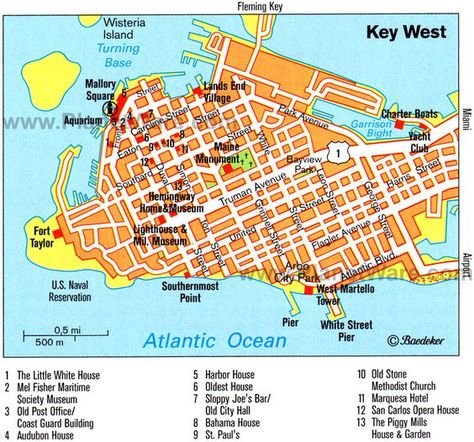 Map Of Key West, Key West Map, Key West Florida Vacation, West Map, Miami Key West, Florida Keys Road Trip, Travel Key West, Key West Vacations, Fl Keys