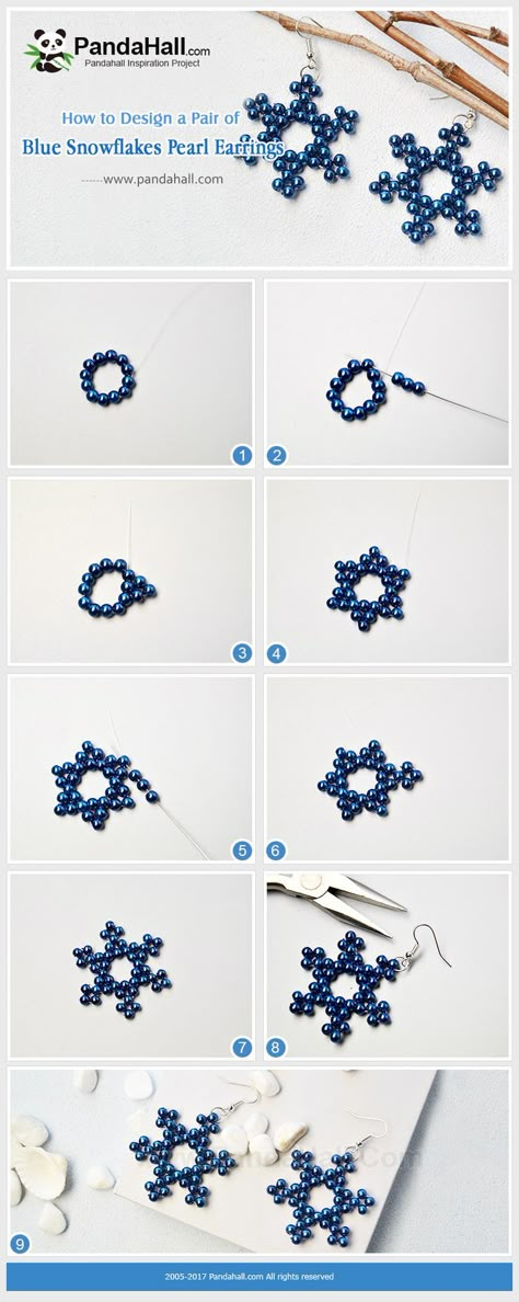 Anting Manik, Diy Jewelry To Sell, Diy Jewelry Rings, Leather Jewelry Diy, Diy Jewelry Earrings, Beaded Snowflakes, Diy Jewelry Unique, Diy Jewelry Inspiration, Pearls Diy