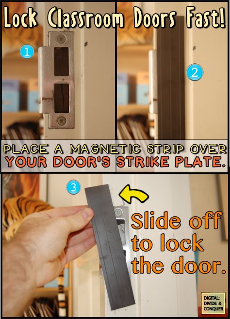 Classroom Safety With Paper Blinds And Magnetic Strips | Digital: Divide & Conquer Classroom Safety, School Lockdown, Paper Blinds, Digital Divide, Classroom Hacks, School Safety, Classroom Board, Nurse Office, Middle School Classroom