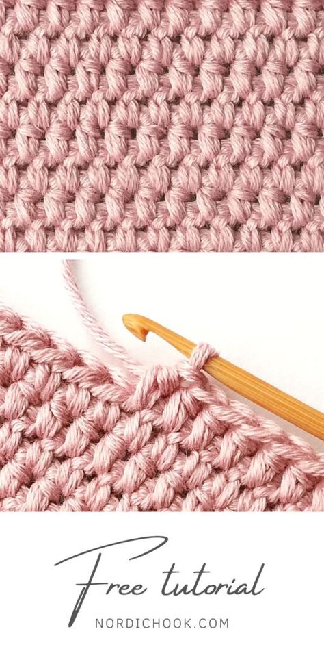 Free Double Crochet Afghan Patterns, Wide Half Double Crochet Stitch, Nordic Stitch Crochet, Yarn Bee Soft And Sleek Crochet Patterns, Wide Double Crochet Stitch, Nordic Hook Crochet Stitches, Nordic Hook Crochet, Crochet Patterns In The Round, Crochet Stiches Ideas