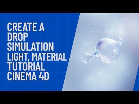 Cinema 4D Tutorial Create a Drop Simulation, light Material - YouTube Cinema 4d Materials, Cinema 4d Tutorial, 3d Tutorial, Cinema 4d, Graphic Design Inspiration, Design Inspiration, Graphic Design