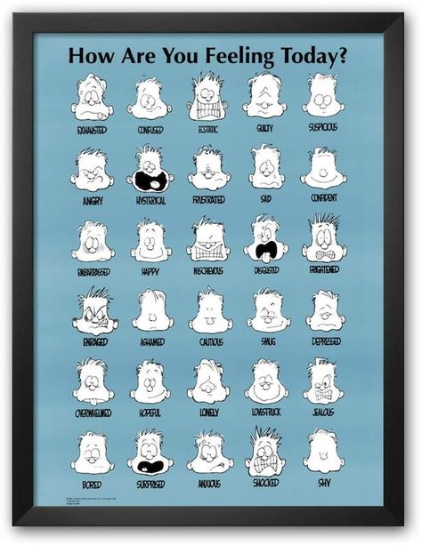 How Are You Feeling Today? Framed Art Print by Jim Borgman School Counselor Office Decor, List Of Emotions, Feelings Chart, Social Emotional Learning Activities, Thunder And Lightning, Social Emotional Learning, Social Emotional, Posters Prints, Learning Activities