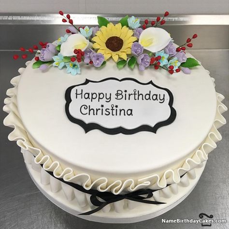 Happy Birthday Christina - Video And Images Happy Birthday Leah, Birthday Cake For Son, Birthday Dear Friend, Happy Birthday Cake Writing, Happy Birthday Michelle, Birthday Cake Design Ideas, Happy Birthday Dear Friend, Happy Birthday Chocolate Cake, Happy Birthday Chocolate